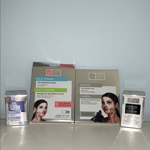 Facial Treatment Mask Set with Retinol and Charcoal